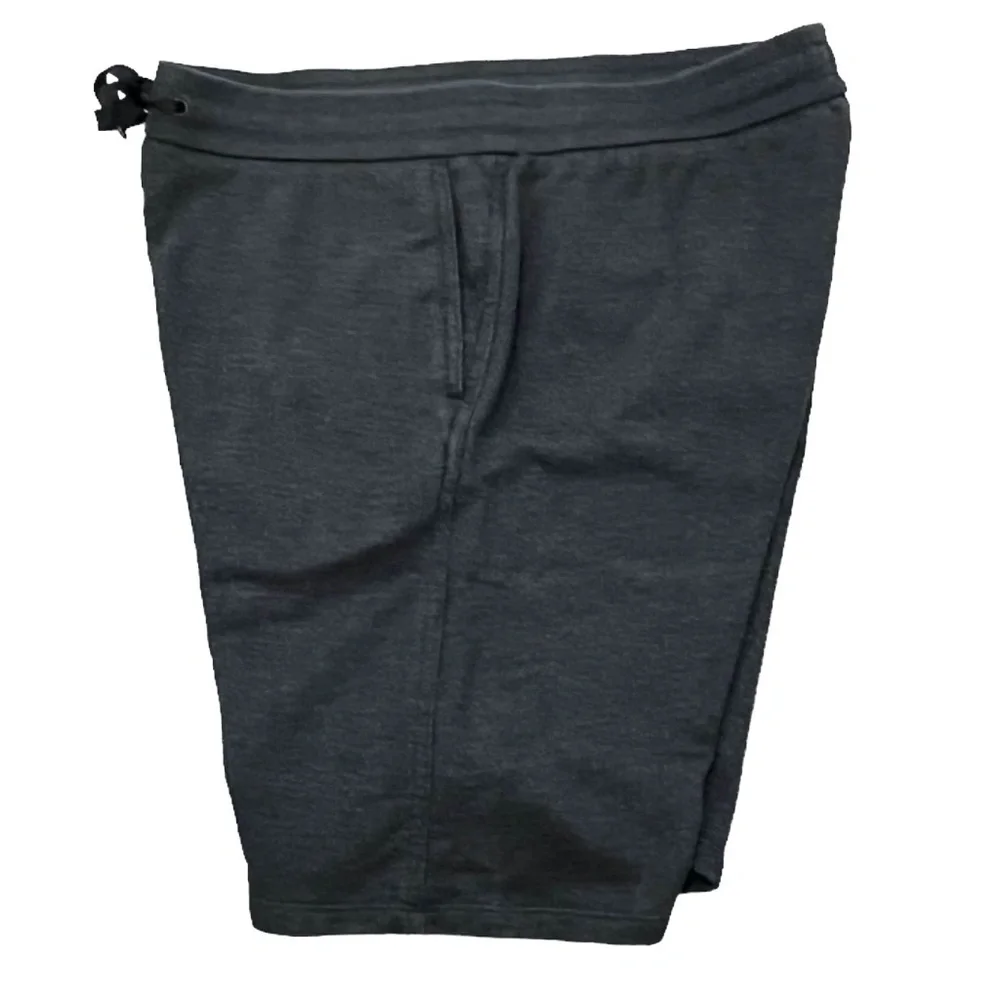LEVIS BLACK DRAWSTRING ELASTIC WAIST SWEAT SHORTS - BLANK BLACK TAB